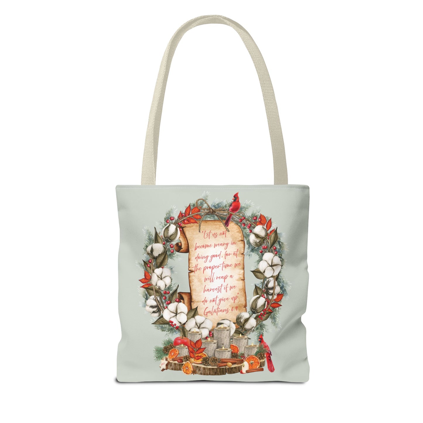 Winter Harvest - Galatians 6:9 Tote Bag