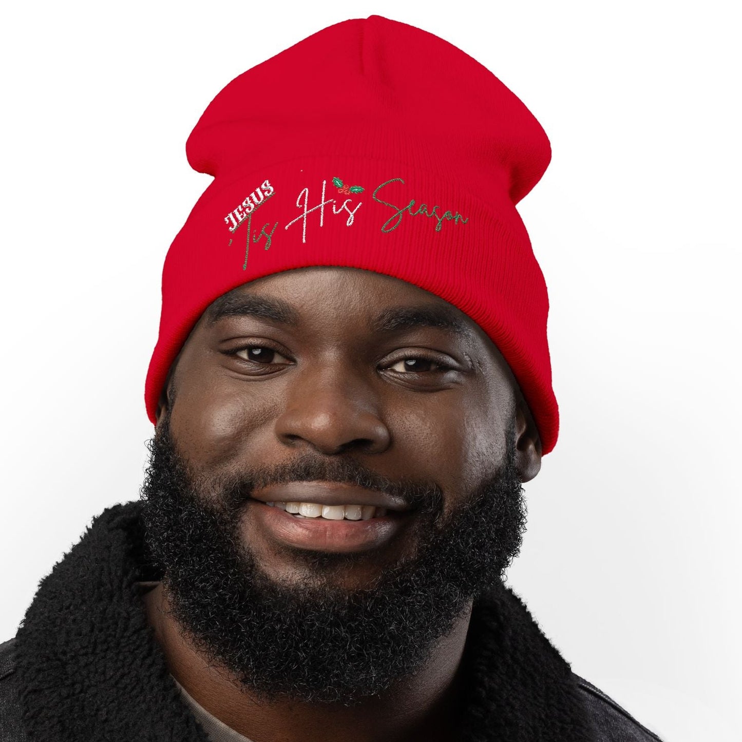 Jesus Tis His Season Embroidery Beanie