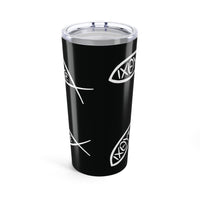 Jesus Ichthys fish pattern insulated Tumbler 20oz, Jesus Christ son of God Savior coffee cup