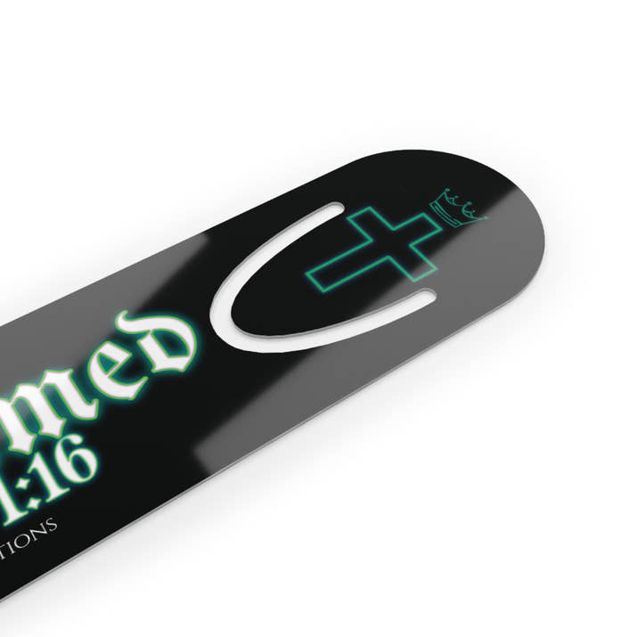 Unashamed of Christ Romans 1:16 bible scripture Bookmark, Godly unashamed of King Jesus cross and crown page marker