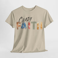 christian crazy faith colorful watercolor paint print Cotton short sleeved Jesus Tee, cool artistic t-shirt, aesthetic watercolor religious