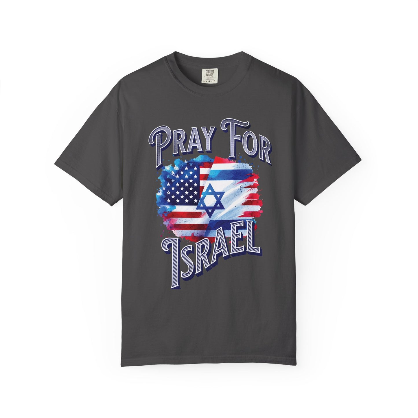 Pray for Israel short sleeve political Christian t-shirt | support Israel prayer tee, United States Israel flag shirt, bible scripture tee