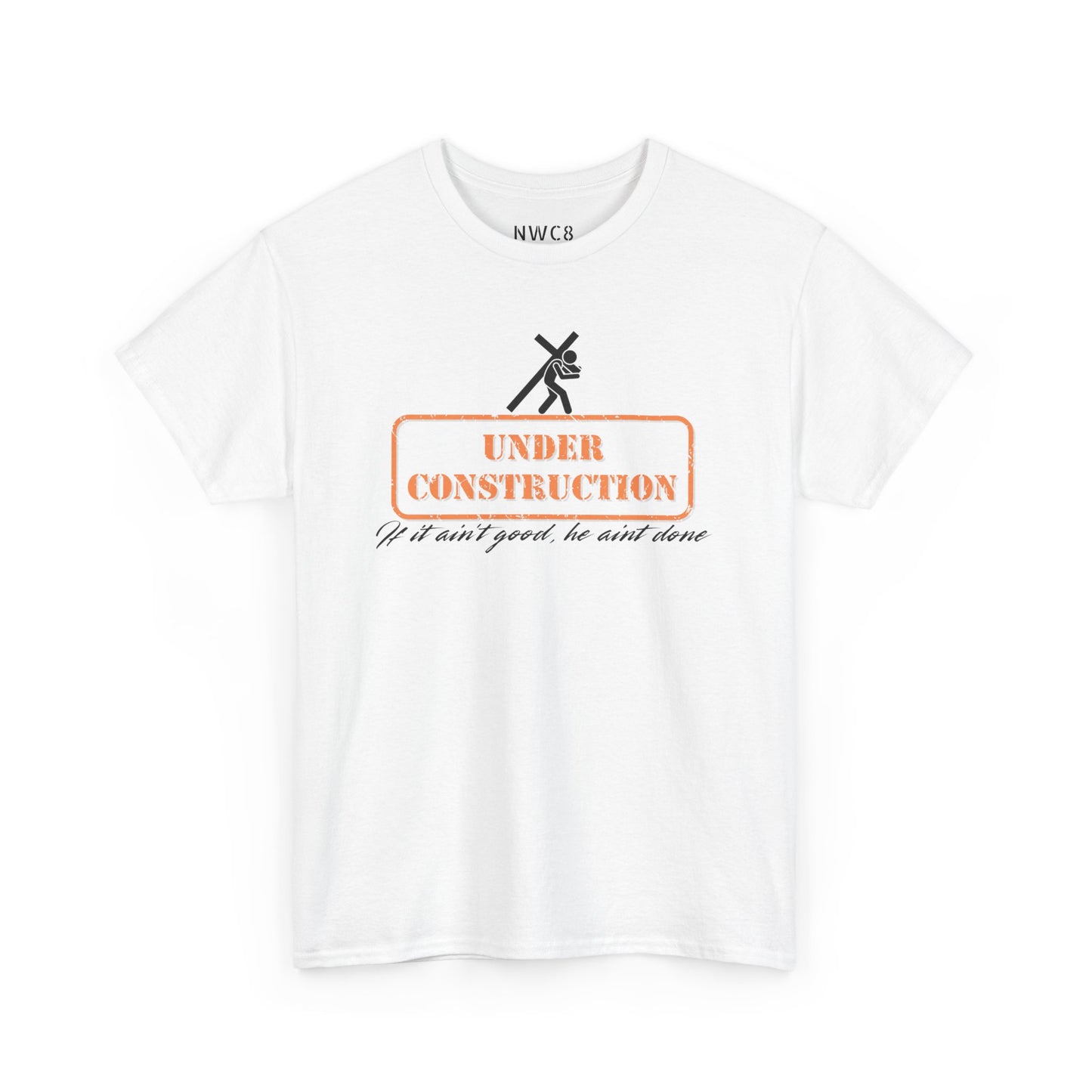Under construction Christian tee, Godly positive encouragement improvement t-shirt