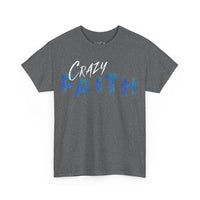 Christian crazy faith galaxy print Unisex Heavy Cotton short sleeved Jesus Tee, cool artistic faithful Christian t-shirt, aesthetic religious
