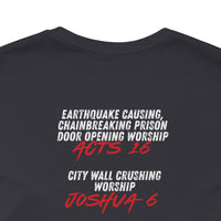 Worship is Warfare with supporting scriptures and Prayer Invitation