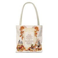 Autumn-Inspired Tote Bag - Perfect for Fall Events, Shopping, Gifts, and Everyday Use - Features Poetic Design