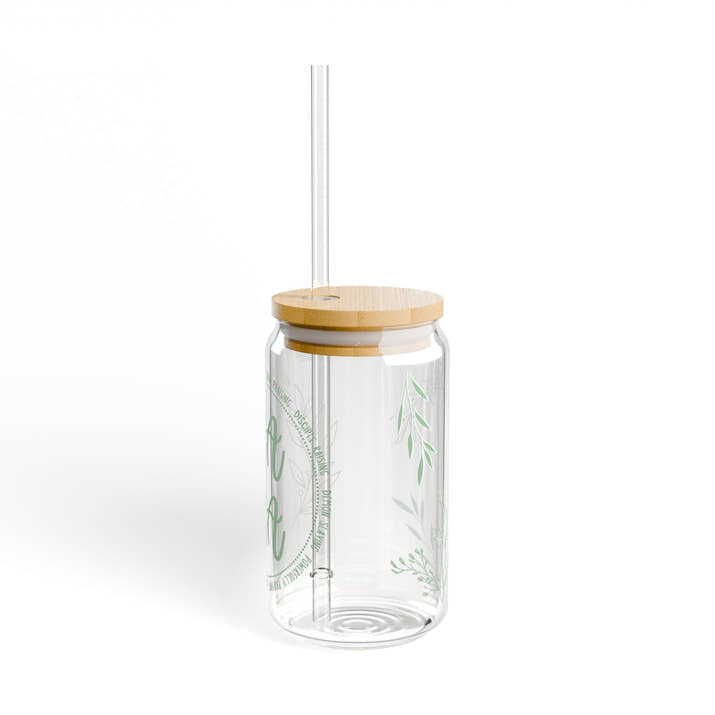 elegant leaf print mama glass tumbler Mothers day gift, christian drinking glass, wife faith tumbler glass cup, flower pretty tumbler