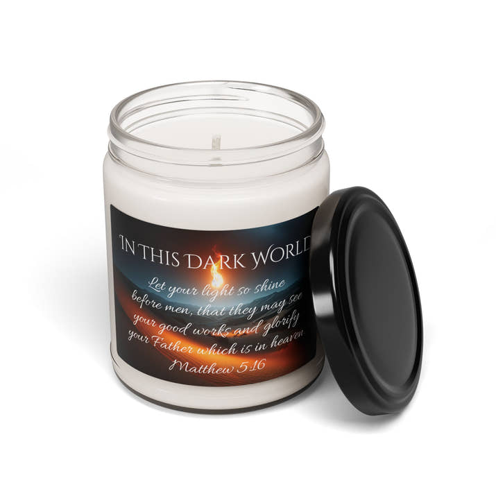 In this dark world-Let your light shine Soy Candle