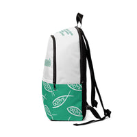 Christian teal unashamed fisher of men Backpack, bible verse scripture Jesus faith bookbag