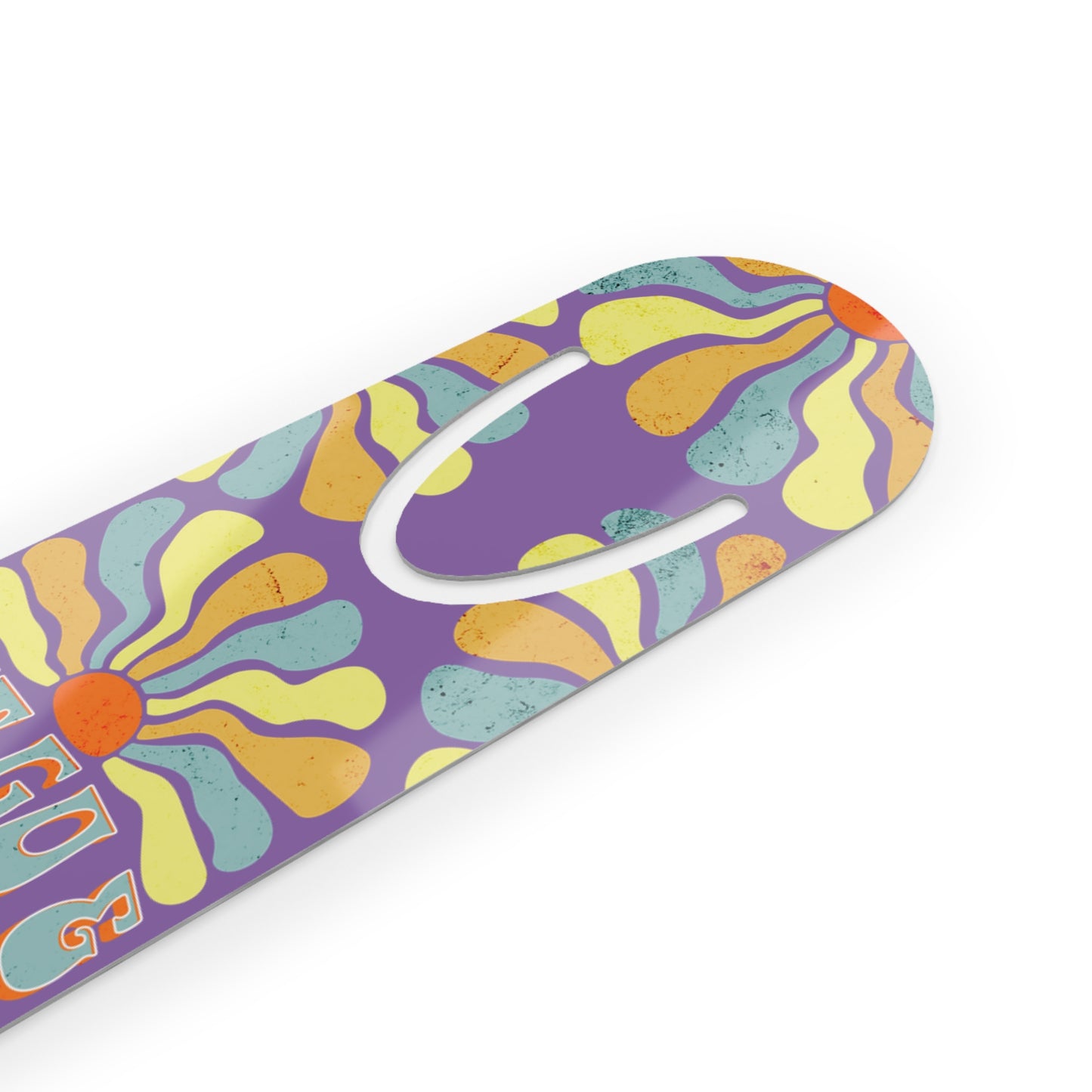 Let go and let God Bookmark, pretty groovy flower retro christian bookmark