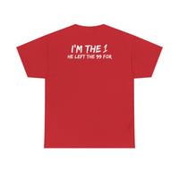 I'm the 1 he left the 99 for christian Jesus Short Sleeve Tee, minimalist Godly chistian cross t-shirt