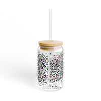Inked cheetah print glass tumbler, Mother's day gift, Christian drinking glass Tumbler, wife tumbler glass cup , pretty cute faith tumbler