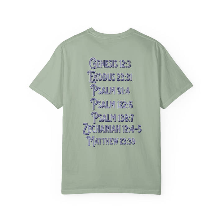 Pray for Israel short sleeve political Christian t-shirt | support Israel prayer tee, United States Israel flag shirt, bible scripture tee