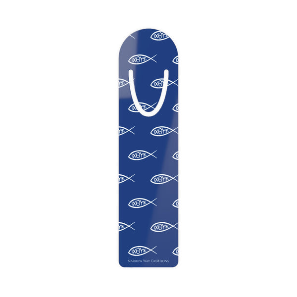 Ichthy christian fish symbol pattern Bookmark, Jesus fisher of men symbol page marker