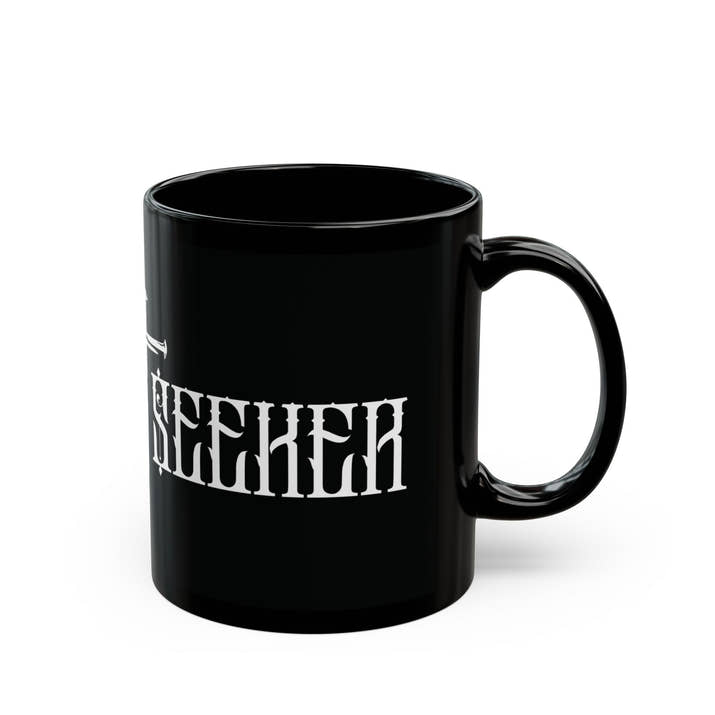 Kingdom Seeker cross and nails Christian coffee mug, kingdom of God heaven bible scripture seek first cup Black Mug (11oz, 15oz)