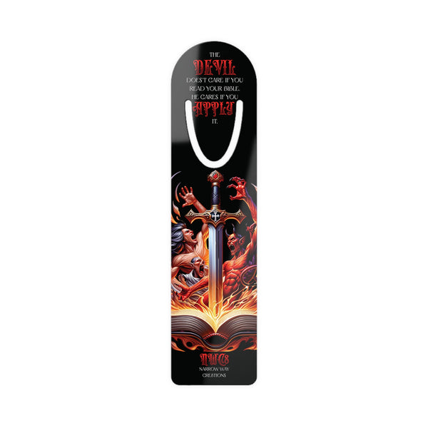 Power in the Word of God bookmark, The devil doesnt care bible Bookmark, christian wisdom bookmark