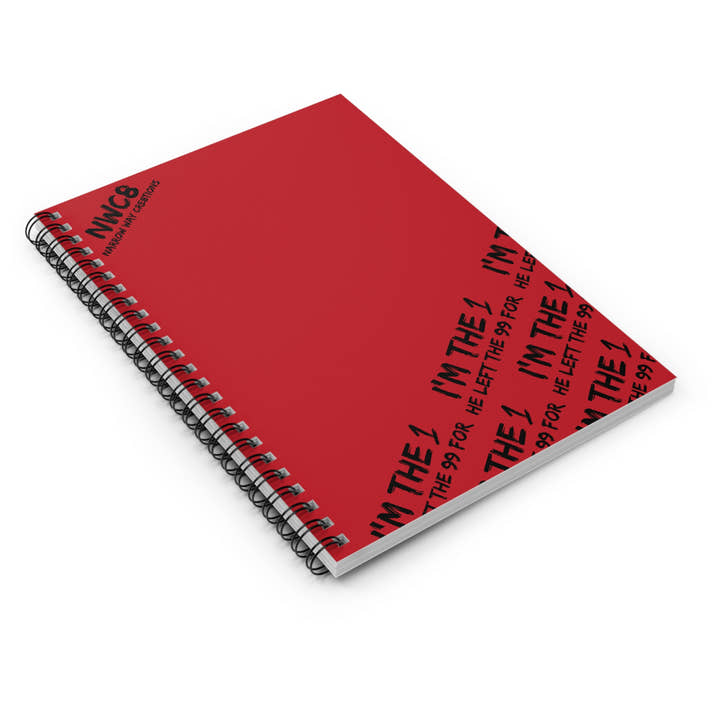 Red 'I'M THE 1' Spiral Notebook — You're Worth Leaving the 99 For