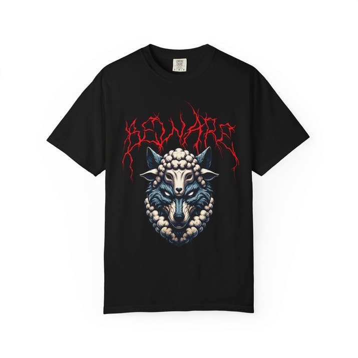 Beware of wolves short sleeve unique Christian t-shirt, cool faith tee, mens rocker spiritual shirt, bible scripture word of God tee