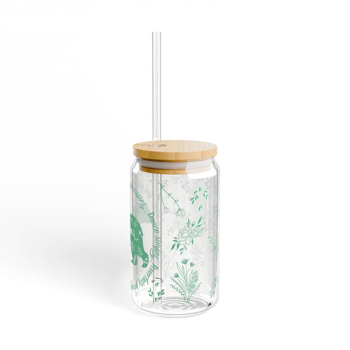 Mama bear glass tumbler Mother's day gift, Christian drinking glass, wife tumbler glass cup, faith tumbler, flowery pretty tumbler for her