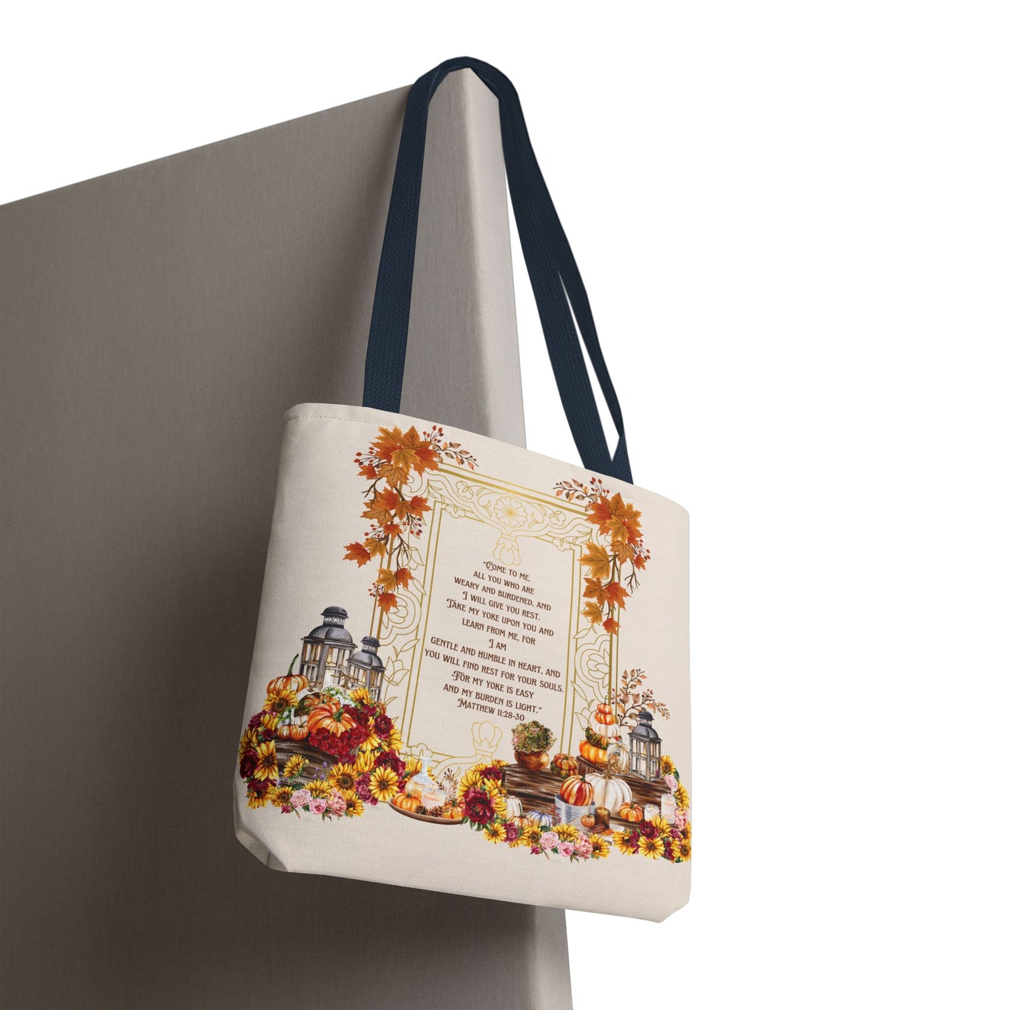 Autumn-Inspired Tote Bag - Perfect for Fall Events, Shopping, Gifts, and Everyday Use - Features Poetic Design