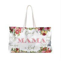 One of a kind mama christian Weekender Bag, religious spiritual faith tote, mothers rose Christian canvas purse, summer beach overnight bag