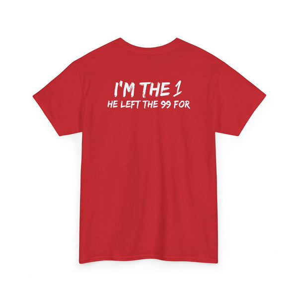 I'm the 1 he left the 99 for christian Jesus Short Sleeve Tee, minimalist Godly chistian cross t-shirt