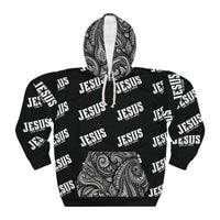 Jesus King of Kings paisley Pullover Hoodie. Godly stylish streetwear hoodie jacket faith
