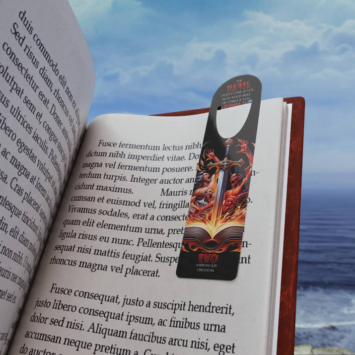 Power in the Word of God bookmark, The devil doesnt care bible Bookmark, christian wisdom bookmark