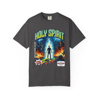 Holy Spirit fire short sleeve Christian t-shirt, cool faith tee, vintage comic book style shirt, bible scripture quote, word of God tee