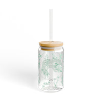Mama bear glass tumbler Mother's day gift, Christian drinking glass, wife tumbler glass cup, faith tumbler, flowery pretty tumbler for her