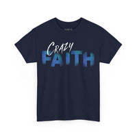 Christian crazy faith galaxy print Unisex Heavy Cotton short sleeved Jesus Tee, cool artistic faithful Christian t-shirt, aesthetic religious