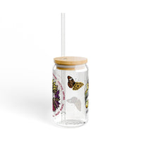 Sunflower mom life glass tumbler Mother's day gift, Christian drinking glass, wife faith tumbler glass cup, flower pretty tumbler for her