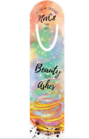 Beauty for ashes Isaiah 6:13 Bible Bookmark, beautiful colorful christian encouraging scripture reference quote page marker