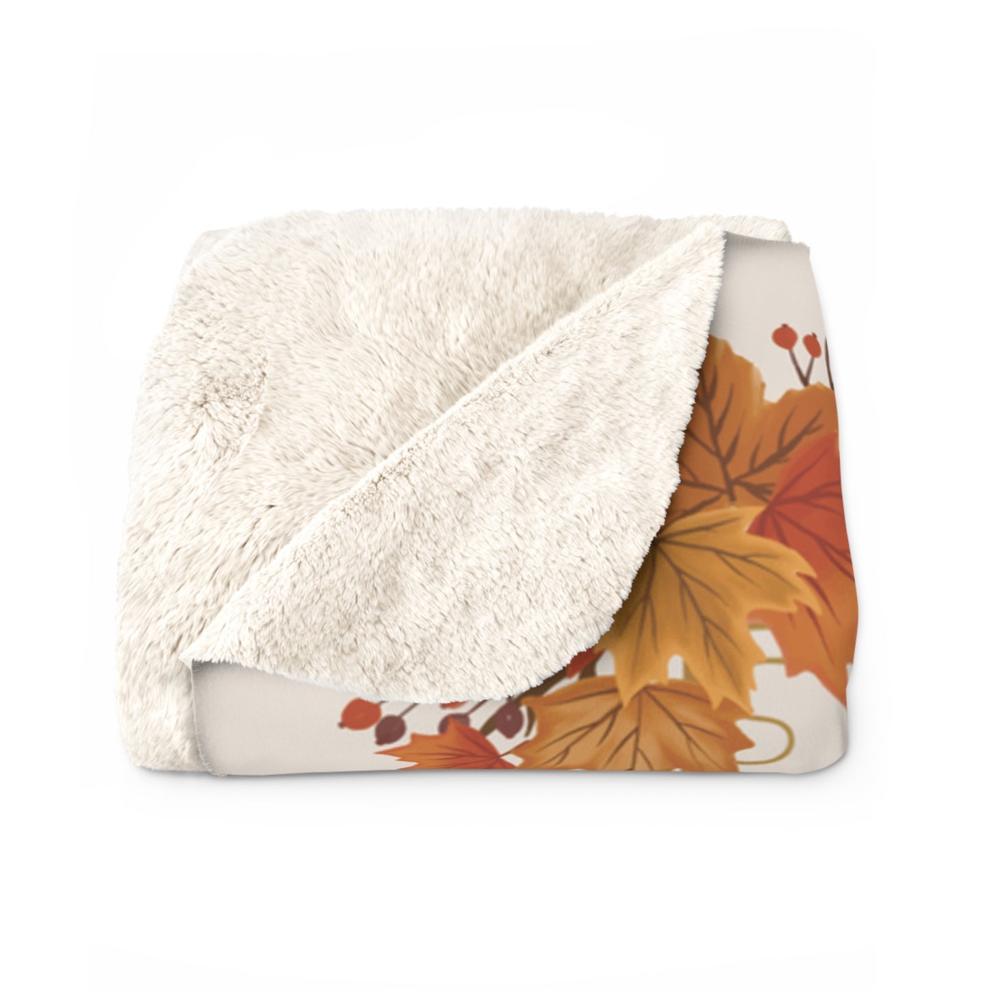 I will give you rest cozy fall Sherpa Fleece Throw Blanket - Matthew 11:28-30