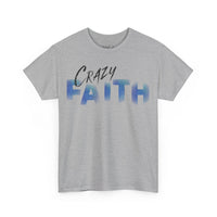 Christian crazy faith galaxy print Unisex Heavy Cotton short sleeved Jesus Tee, cool artistic faithful Christian t-shirt, aesthetic religious