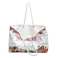 One of a kind mama christian Weekender Bag, religious spiritual faith tote, mothers rose Christian canvas purse, summer beach overnight bag