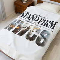 Suit Up and Stand Firm - Warriors in Christ Plush Blanket - Ephesians 6