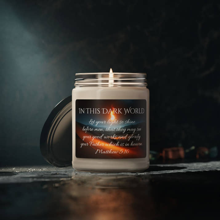 Let Your Light Shine - Matthew 5:16 Soy Candle