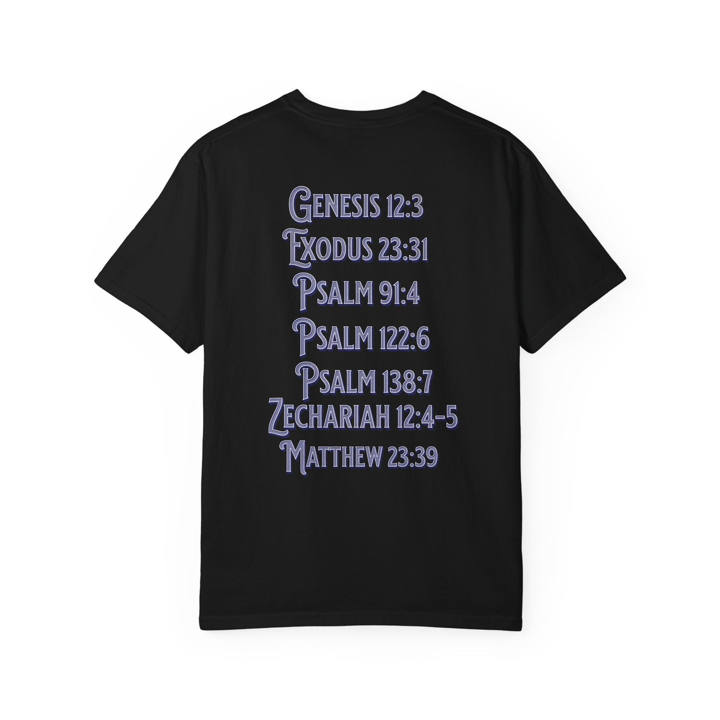 Pray for Israel short sleeve political Christian t-shirt | support Israel prayer tee, United States Israel flag shirt, bible scripture tee