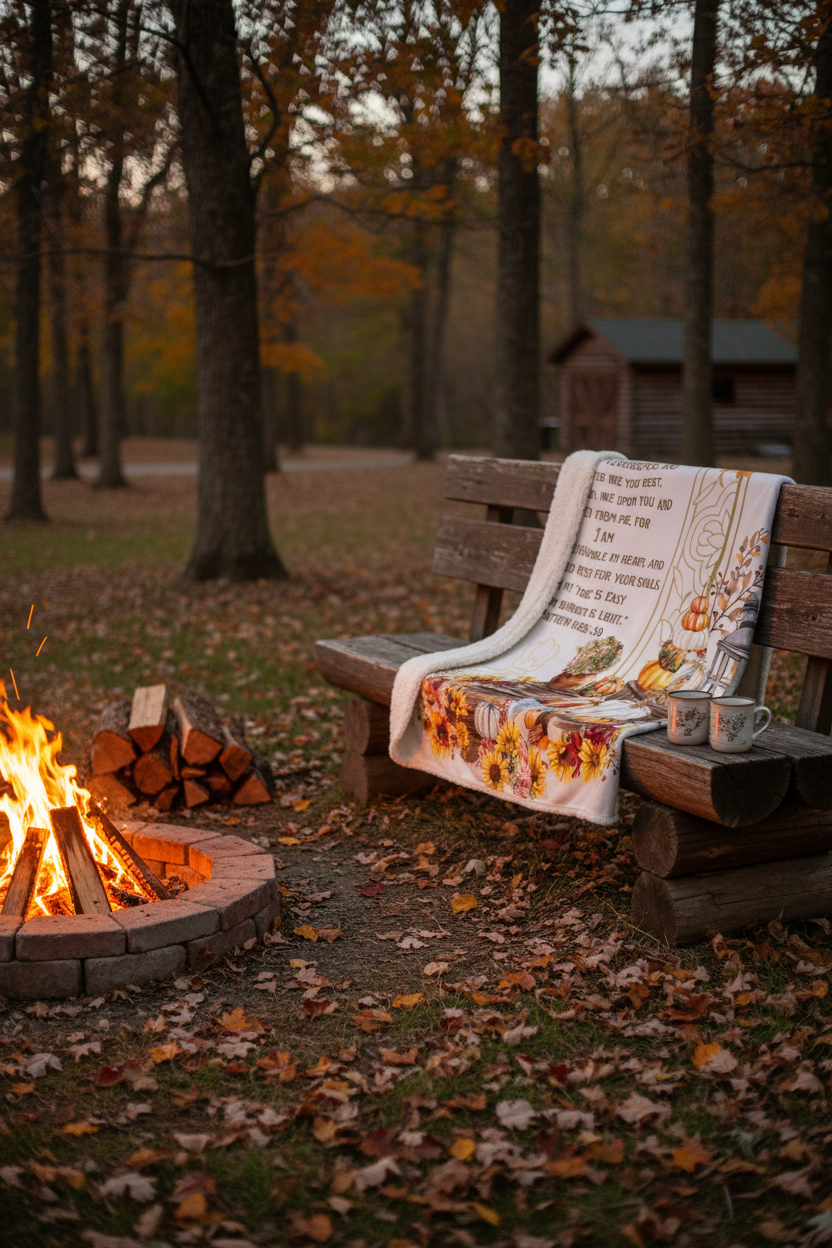 I will give you rest cozy fall Sherpa Fleece Throw Blanket - Matthew 11:28-30