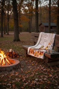 I will give you rest cozy fall Sherpa Fleece Throw Blanket - Matthew 11:28-30