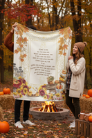 I will give you rest cozy fall Sherpa Fleece Throw Blanket - Matthew 11:28-30