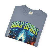 Holy Spirit fire short sleeve Christian t-shirt, cool faith tee, vintage comic book style shirt, bible scripture quote, word of God tee