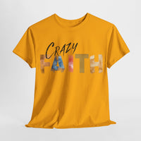 christian crazy faith colorful watercolor paint print Cotton short sleeved Jesus Tee, cool artistic t-shirt, aesthetic watercolor religious