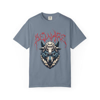 Beware of wolves short sleeve unique Christian t-shirt, cool faith tee, mens rocker spiritual shirt, bible scripture word of God tee