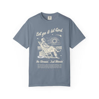 Let go & let God short sleeve beach Tee, Christian t-shirt, faith tee, vintage style shirt, bible scripture quote, Godly religious Jesus tee