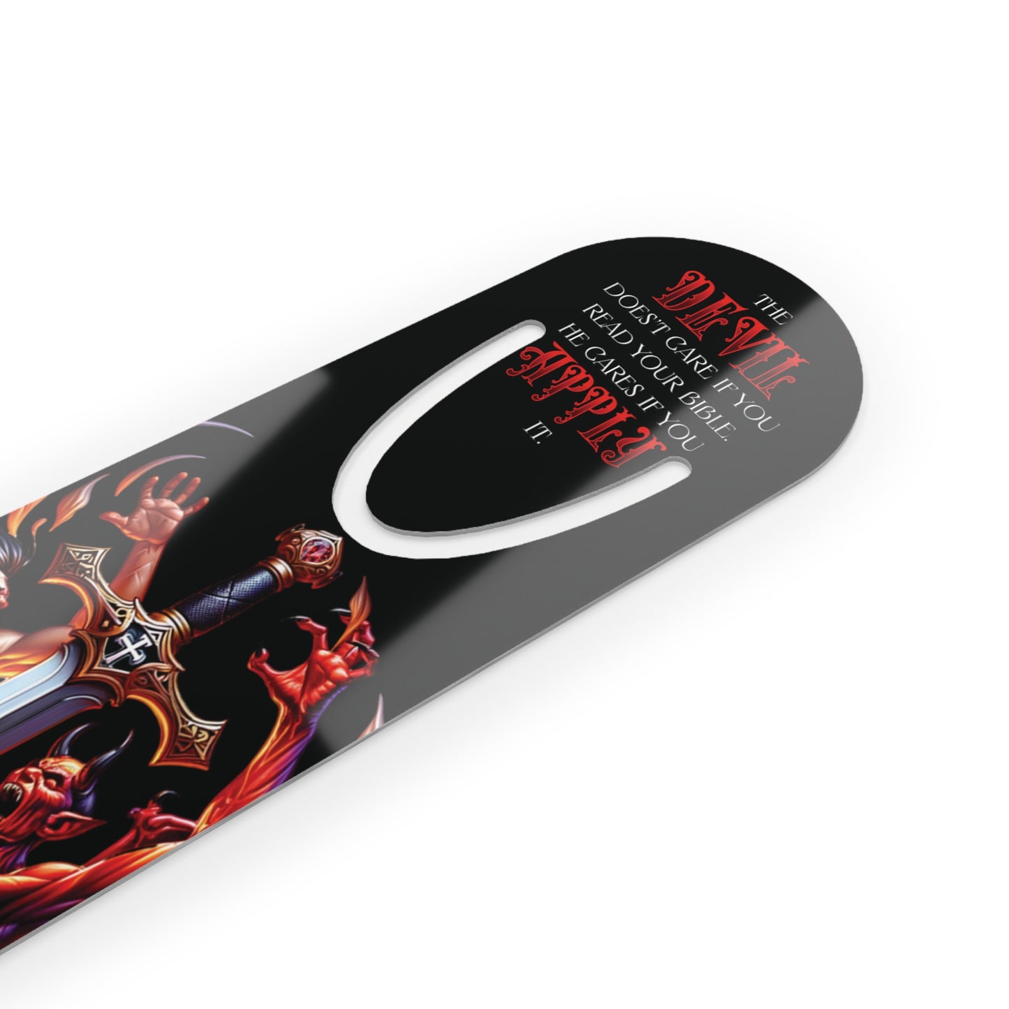 Power in the Word of God bookmark, The devil doesnt care bible Bookmark, christian wisdom bookmark