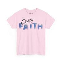 Christian crazy faith galaxy print Unisex Heavy Cotton short sleeved Jesus Tee, cool artistic faithful Christian t-shirt, aesthetic religious