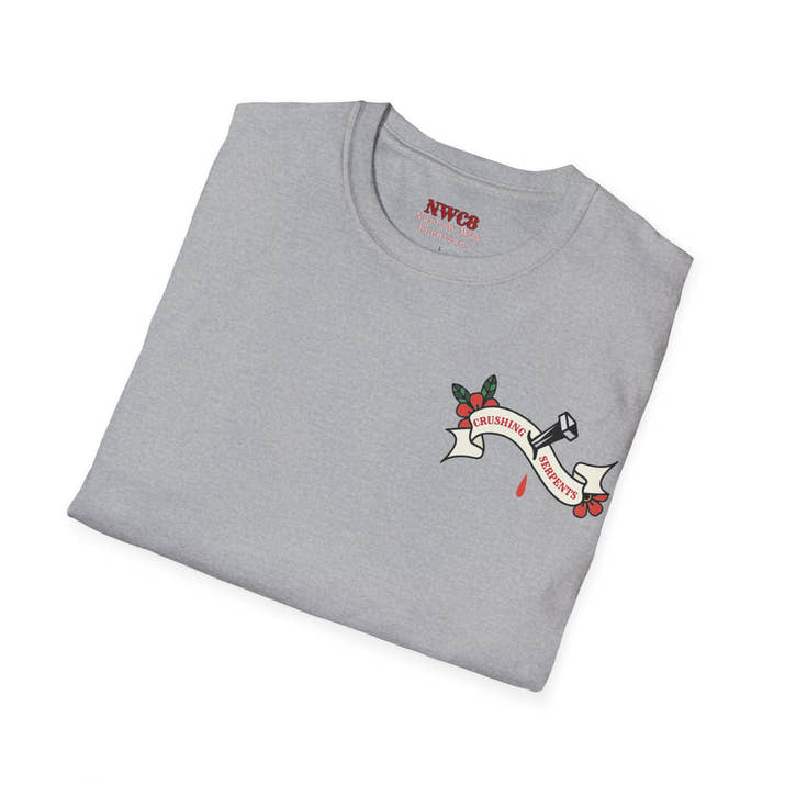 Crushing serpents christian traditional style tattoo tee, victory in Jesus crushing snakes T-Shirt