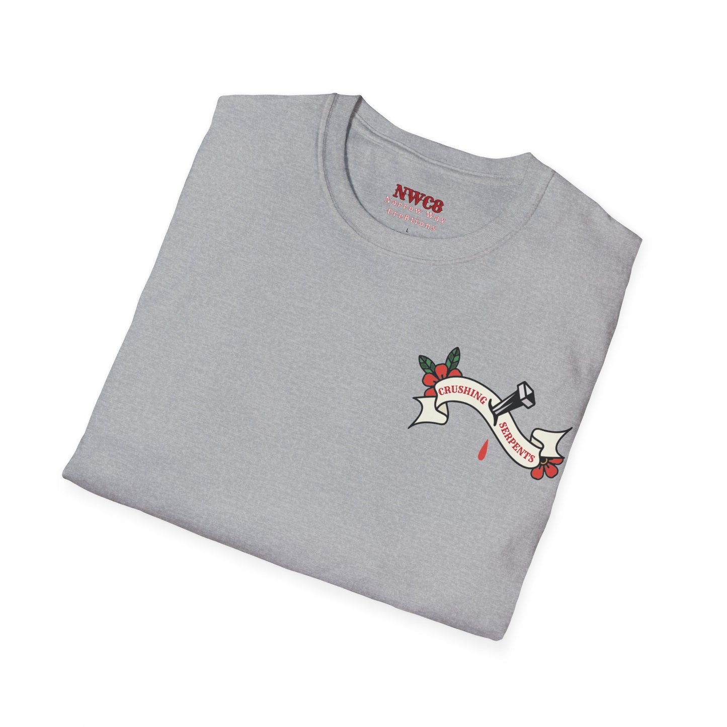 Crushing serpents christian traditional style tattoo tee, victory in Jesus crushing snakes T-Shirt